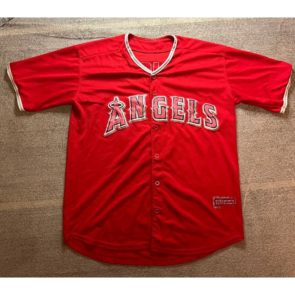 Majestic Los Angeles Angels Albert Pujols 5 Baseball Jersey Red Mens